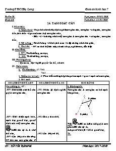 Giáo án Hình học 7 - Tiết 35 Bài 6 - Tam giác cân