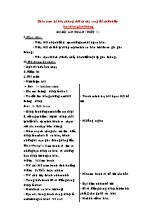 Giáo án An toàn giao thông 3 - Bài 1 đến 11