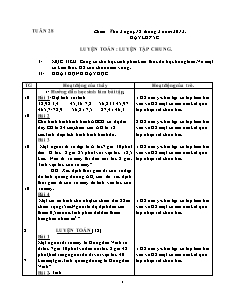 Giáo án Lớp 5 - Buổi chiều - Tuần 28