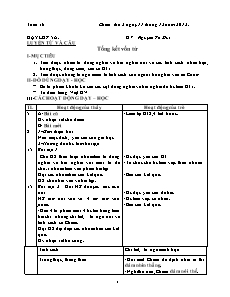 Giáo án Luyện từ và câu 5 - Tuần 16 - Tổng kết vốn từ