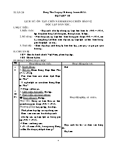 Giáo án soạn Tuần 20 - Lớp 5