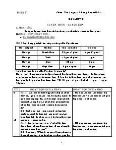 Giáo án soạn Tuần 27 - Lớp 5