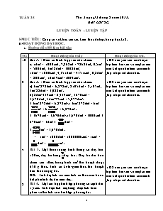 Giáo án soạn Tuần 35 - Lớp 5