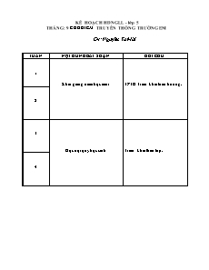 Kế hoạch Hoạt động ngoài giờ lên lớp - Lớp 4 & 5