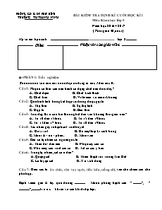 Bài kiểm tra định kì cuối học kì I - Lớp 5
