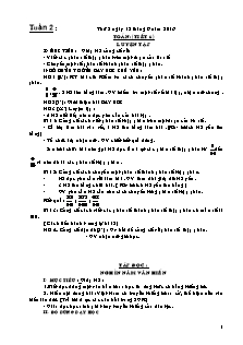 Giáo án các môn Tuần 2 - Lớp 5