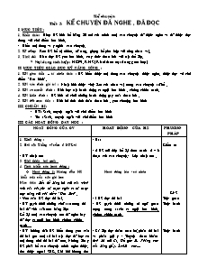 Giáo án Kể chuyện 5 - Tiết 5 - Kể chuyện đã nghe, đã đọc