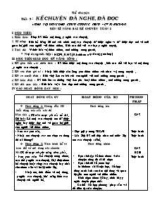 Giáo án Kể chuyện 5 - Tiết 9 - Kể chuyện đã nghe, đã đọc