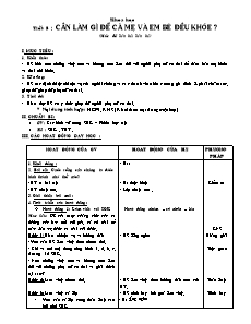 Giáo án Khoa học 5 - Tuần 3 - Tiết 5, 6