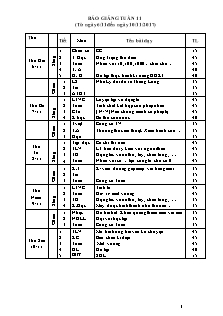 Giáo án Khối 4 - Tuần 11