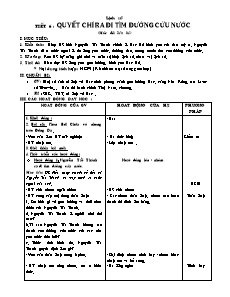 Giáo án Lịch sử 5 - Tiết 6 - Quyết chí ra đi tìm đường cứu nước