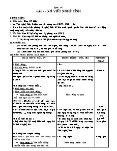 Giáo án Lịch sử 5 - Tiết 8 - Xô viết Nghệ Tĩnh