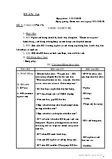 Giáo án Lớp 4 - Buổi chiều - Tuần 14 - GV: Vương Quốc Cường
