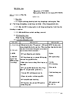 Giáo án Lớp 4 - Buổi chiều - Tuần 16 - GV: Vương Quốc Cường