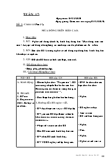 Giáo án Lớp 4 - Buổi chiều - Tuần 17 - GV: Vương Quốc Cường