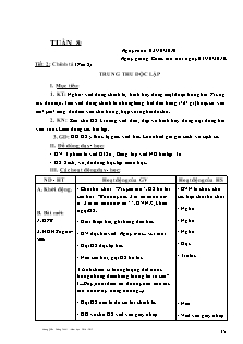 Giáo án Lớp 4 - Buổi chiều - Tuần 8 - GV: Vương Quốc Cường