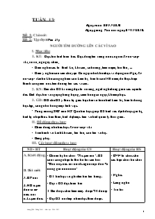 Giáo án Lớp 4 - Buổi sáng - Tuần 13 - GV: Vương Quốc Cường