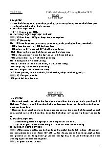 Giáo án Lớp 4 - Tuần 10 - Cả ngày