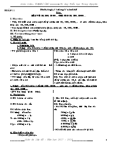 Giáo án Lớp 4 - Tuần 11 - Giáo viên: Vi Mạnh Cường - Trường Tiểu học Trung Nguyên