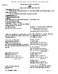 Giáo án Lớp 4 - Tuần 14 - Giáo viên: Vi Mạnh Cường - Trường Tiểu học Trung Nguyên