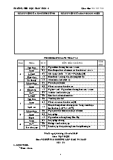 Giáo án Lớp 4 - Tuần 14 - Trường tiểu học Trần Thới 4