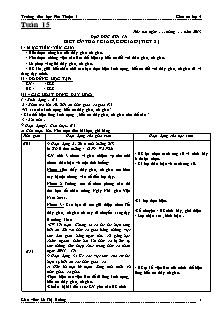 Giáo án Lớp 4 - Tuần 15 - Trường tiểu học Phú Thuận I