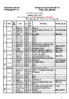 Giáo án Lớp 4 - Tuần 6 (Sáng + Chiều)