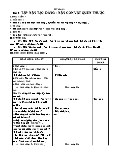 Giáo án Mĩ thuật 5 - Tiết 5 - Tập nặn tạo dáng: nặn con vật quen thuộc