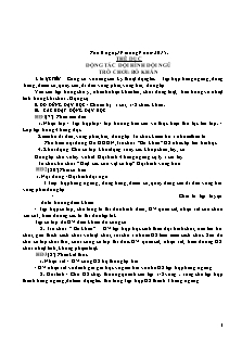 Giáo án Thể dục 4 - Tuần 4