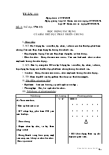 Giáo án Thể dục tiểu học - Tuần 11 - GV: Đỗ Thanh Bình