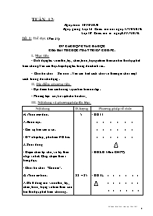 Giáo án Thể dục tiểu học - Tuần 12 - GV: Đỗ Thanh Bình