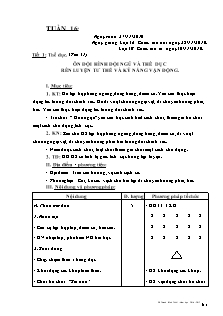 Giáo án Thể dục tiểu học - Tuần 16 - GV: Đỗ Thanh Bình