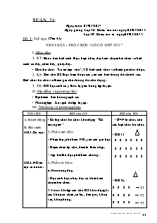 Giáo án Thể dục tiểu học - Tuần 21 - GV: Đỗ Thanh Bình