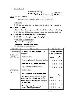 Giáo án Thể dục tiểu học - Tuần 23 - GV: Đỗ Thanh Bình