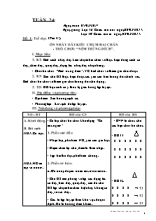 Giáo án Thể dục tiểu học - Tuần 24 - GV: Đỗ Thanh Bình