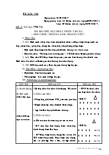 Giáo án Thể dục tiểu học - Tuần 28 - GV: Đỗ Thanh Bình