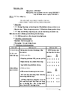 Giáo án Thể dục tiểu học - Tuần 29 - GV: Đỗ Thanh Bình