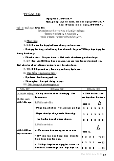 Giáo án Thể dục tiểu học - Tuần 35 - GV: Đỗ Thanh Bình