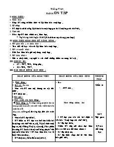 Giáo án Tiếng việt 5 - Tuần 35 - Tiết 5: Ôn tập