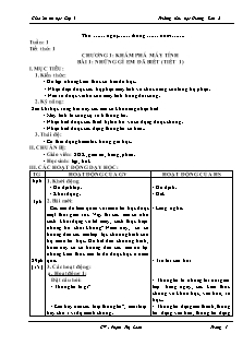 Giáo án Tin học Lớp 5 cả năm - Trường tiểu học Hương Sơn B