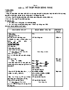 Giáo án Toán 5 - Tuần 8