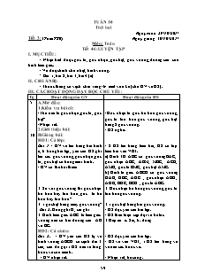 Giáo án tổng hợp Tuần 10 - Lớp 4