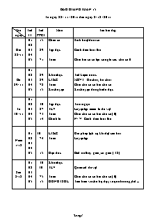 Giáo án Tuần 15 - Lớp 4