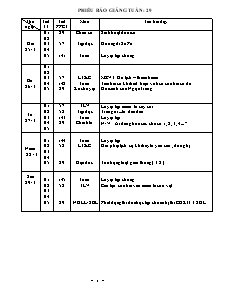 Giáo án Tuần 29 - Lớp 4